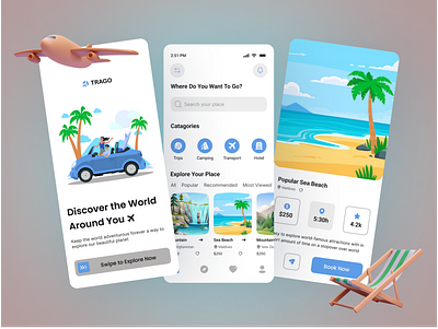 Travel App apps design booking figma mobile app travel travelagency uiux uiuxdesign uiuxdesigner
