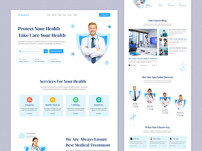 Medical Website Landing Page 🩺 clinic doctor figma health healthcare healthcare landingpage healthcare website hospital medical medical website medicine uiux