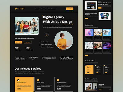 Digital Agency 🎨 agency designagency digitalagency figma landingpage marketing marketingagency uiux uiuxdesign uiuxdesigner website websitedesigner