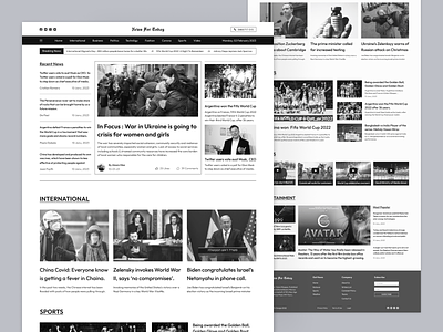 Newspaper Website Design 📰 figma landing page landing page design newspaper newspaper website newspaper website design paper ui uiux uiux designer ux website website design