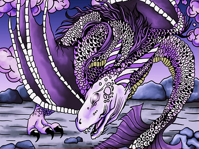 Violet Dragon design graphic design illustration vector