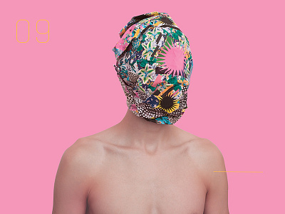 Mask 09 art avant garde collage face fashion hat head mask