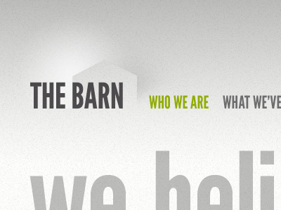 The Barn early visual the barn website