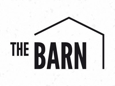 The Barn logo print version progression rebrand