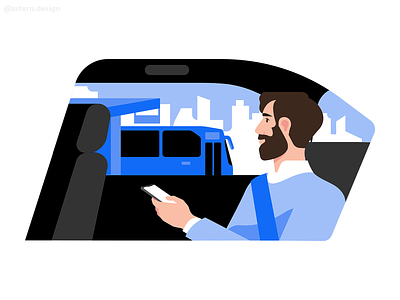 @Uber Transit app book branding character conceptual design editorial exploration fun illustration man spot trasport uber vector