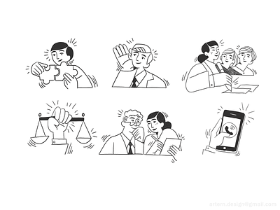 Law firm Concepts artistic blackandwhite branding character concept conceptual editorial exploration hand drawn illustration illustrator lineart minimalistic peeps sketches uxui
