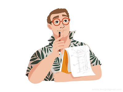 Hugo Macdonald Portrait character characterdesign design editorial editorial art graphic illustration illustrator ipadpro magazine painted portrait sketch sketchbook spot vector