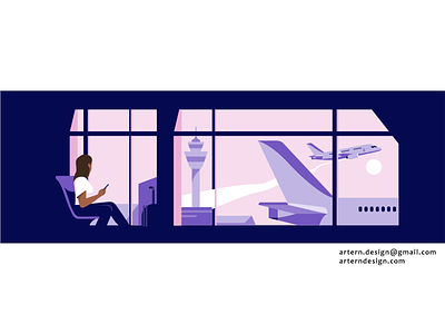 @Uber Airport airport branding character chromatic design graphic illustration illustrator love mono motion graphics palette romance romantic sunset vector woman