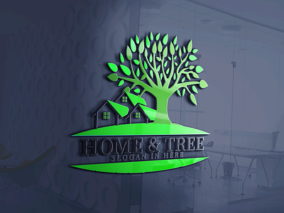 home &tree logo 3d animation branding design graphic design illustration logo motion graphics ui