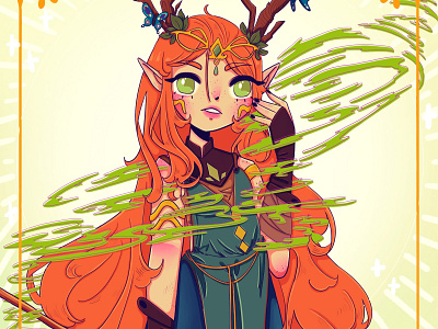 Keyleth - critical role character design illustration