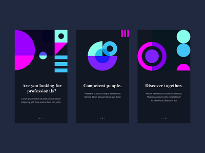 App Onboarding app dark illustration interaction onboarding phone ux ui vibrant colors