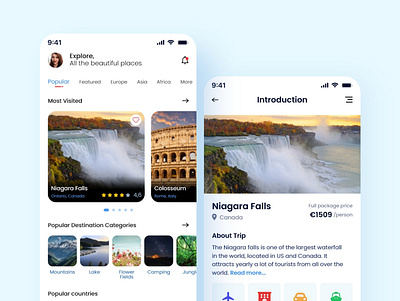 Travel App Design | Mobile UI app design design mobile mobile app mobile app design mobile app ui design mobile ui travel app ui