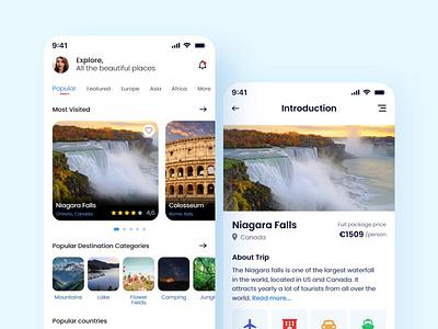 Travel App Design | Mobile UI