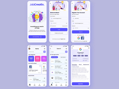 Job Searching mobile App app design design job app job search job search app mobile app mobile app design mobile app ui design mobile design mobile ui mobile ui design ui design