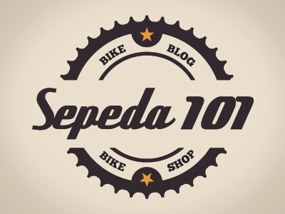Sepeda 101 bicycle bike brown logo sepeda sport
