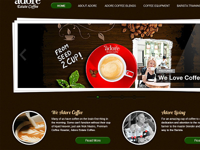Coffee brown coffee green website