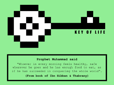 Key Of Life 8bit dawah green key pixels