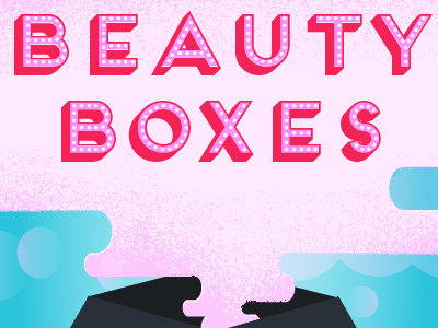 Beauty Boxes for P&P beauty bubbly cosmetics frontage fun pink polish smoke type