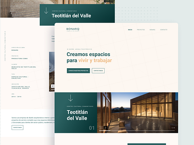 Architecture Bonarq Landing Page architect architectura clean design design home home page interior landing page property real state studio ui ux website