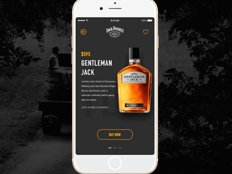 Jack Daniel's e-commerce App animation app e-commerce gif principle sketchapp ui ux whiskey