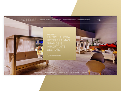 Hotel UI Stage Concept design header home hotel principal stage ui web