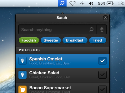 Siri's sister alaez app dani interface mac osx search siri ui user