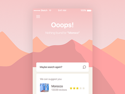 Oooops! Travel app search for iOS alaez app dani design illustration interaction interface ios search ux