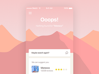 Oooops! Travel app search for iOS