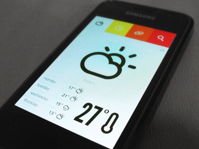 My own weather Iphone app app climacons iphone samsung shot thermometer ui weather