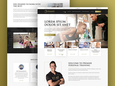 Premier Personal Training fitness sport ui uiux ux web web design website