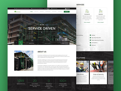 Australian Scaffolding commercial industrial services ui uiux ux web webdesign website