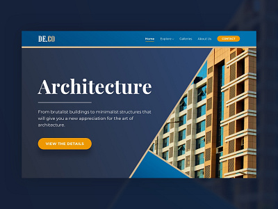 De.Co Architecture architecture hero ui uiux ux web website