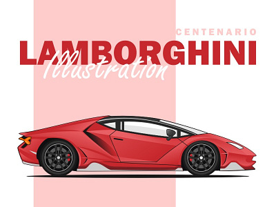 Lamborghini Centenario Illustration Part 2 car cars design designs flat freelance illustration illustrator lamborghini poster vector vectors