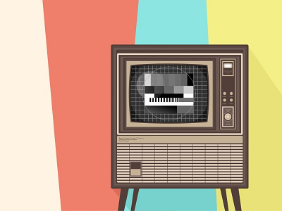 Old Tv daily design designs flat graphic illustration illustrator tv vector vectors vintage