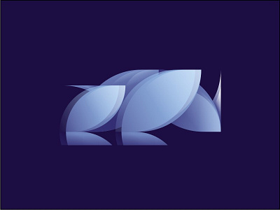 Rhino geometry gradients illustration logo mascot rhino