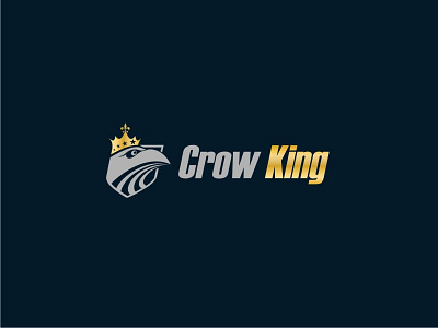 Crow King icon illustration logo mascot sport