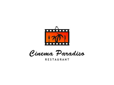 Cinema Paradiso cinema icon illustration logo mascot paradise restaurant symbol