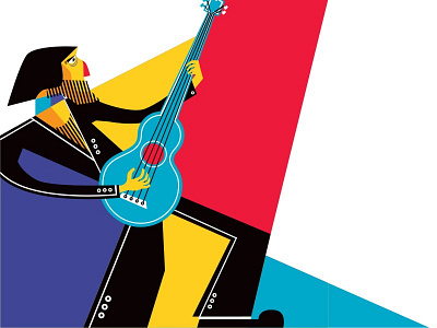 Guitar Spirited. geometry guitar illustration illustrator vector vectorart