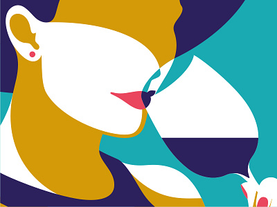 Woman and Wine geometry illustration illustrator vector vectorart wine woman