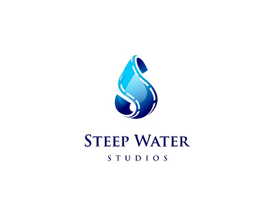 Steep Water design film icon illustration logo movie studio symbol vector