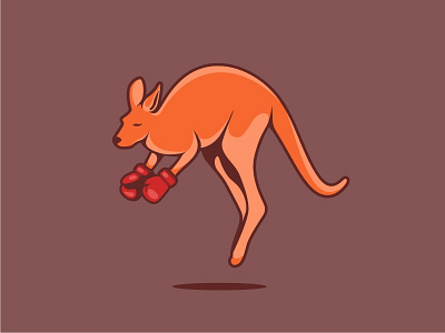 Kangaroo Boxing boxing design icon illustration kangaroo logo symbol vector