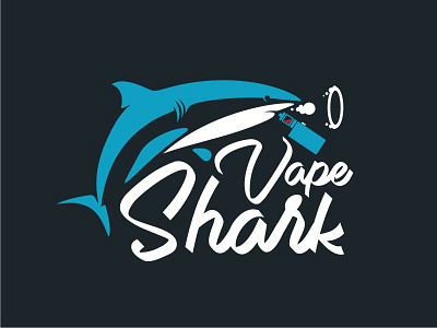 Vape Shark design icon illustration logo shark symbol vape vector
