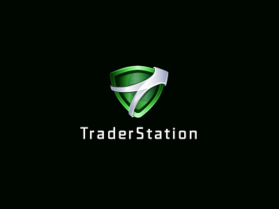 TraderStation branding logo station symbol trading