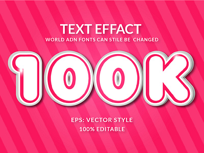 100k Text Effect Design