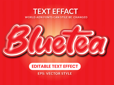 Bluetea 3d Text Effaet design layer styles