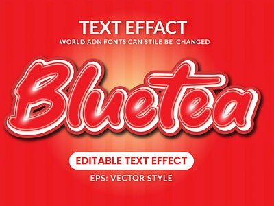 Bluetea 3d Text Effaet design