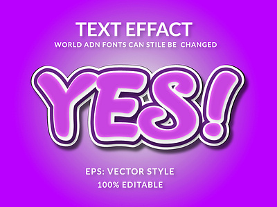 Yes 3d Text Effect