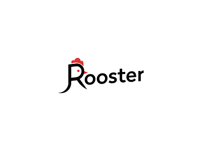 Rooster animal chicken icon illustrator letter r logo rooster