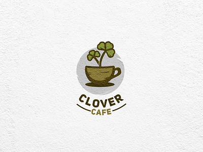 CloverCafe - Logo brand cafe clover coffee logo logo design mark