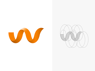 Wpay ellipse grid letter w logo design logo grid mark pay payment w